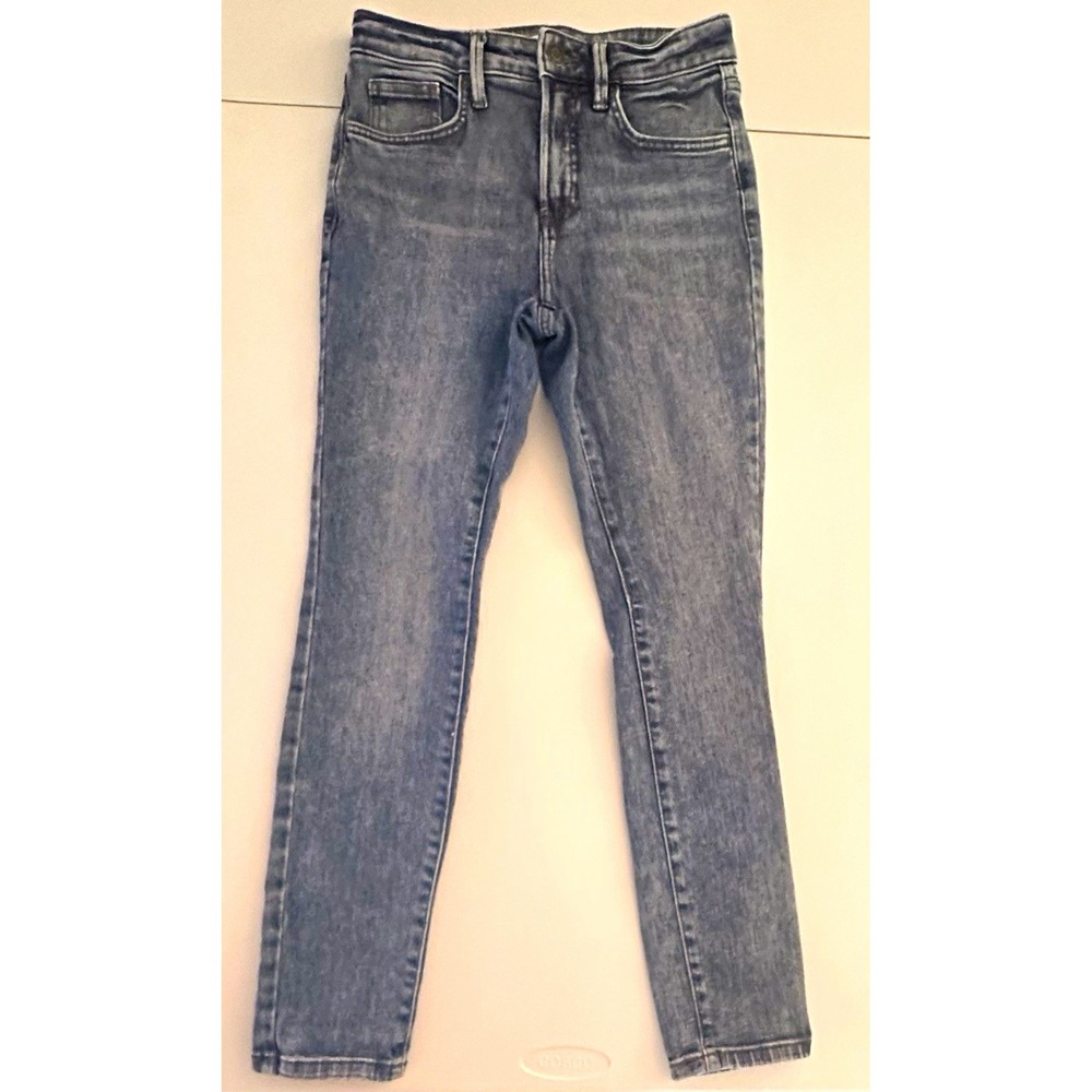LC Lauren Conrad Girls Gray Denim Skinny Jeans Size 4 Medium Wash Pockets 26"